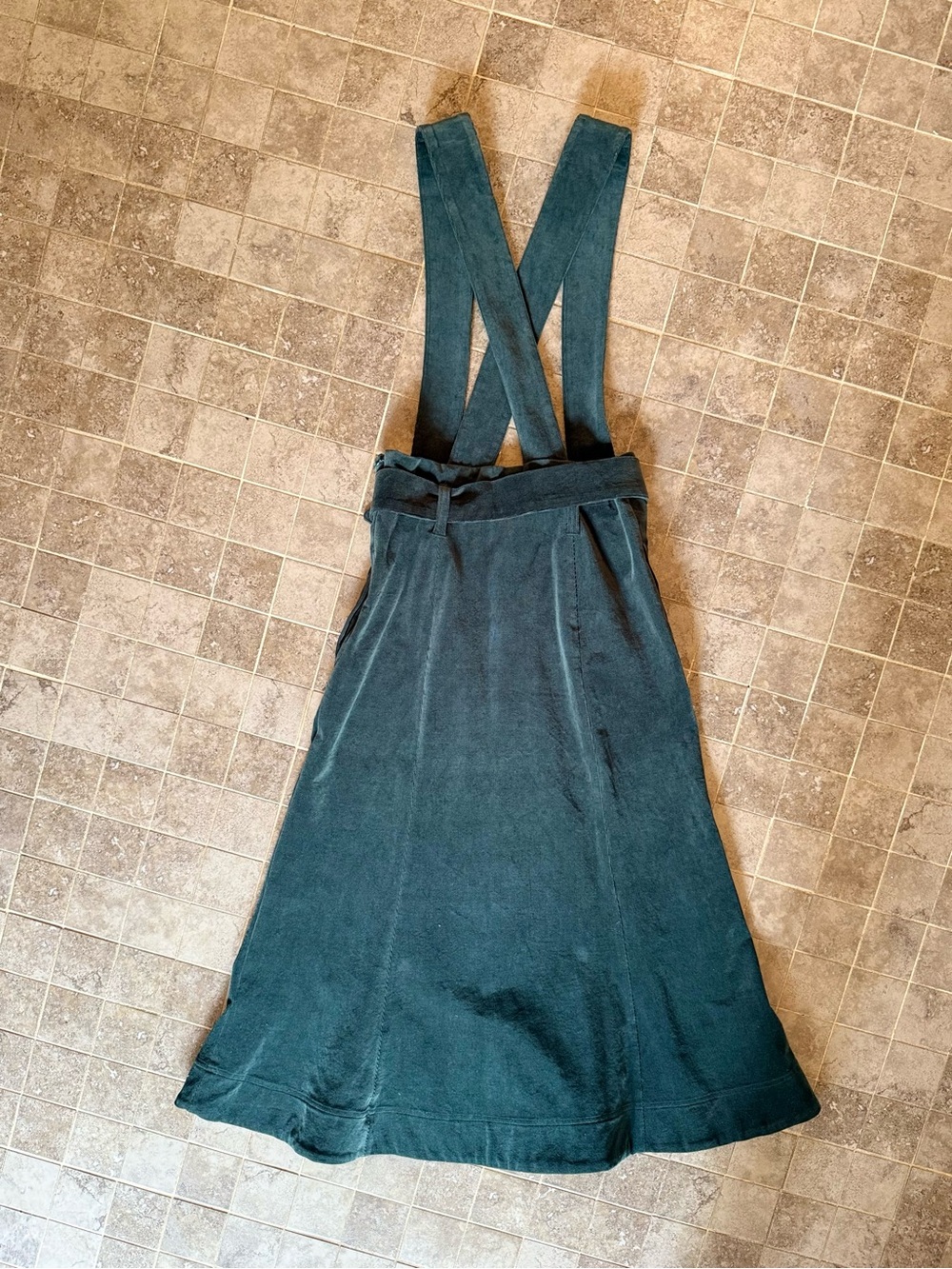 Maeve by Anthropologie - Green Button-Front Suspender Skirt - Picture 4 of 8